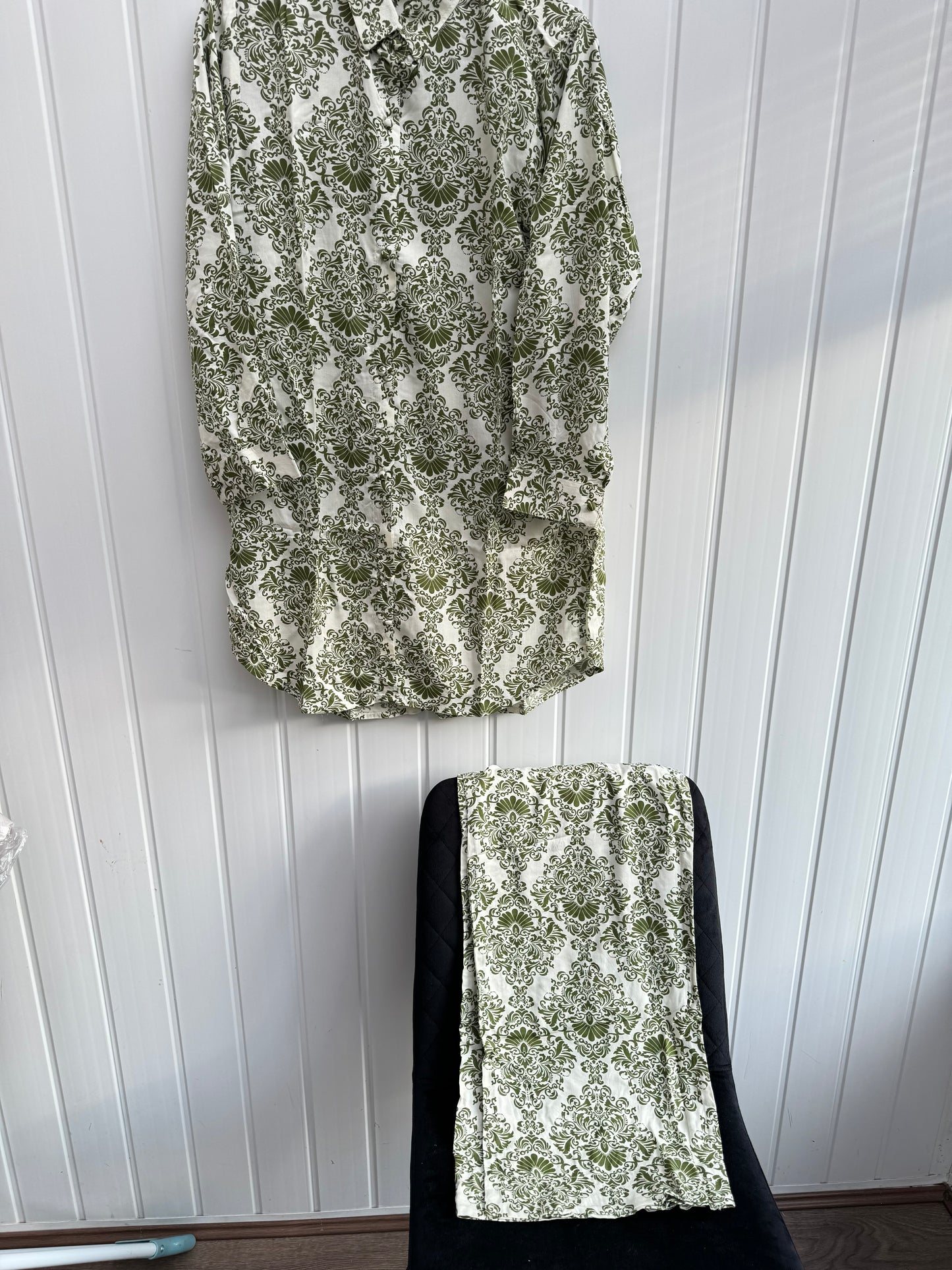 Olive damask coord set
