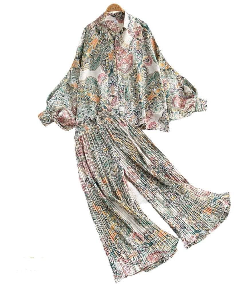 Paisley silk coord
