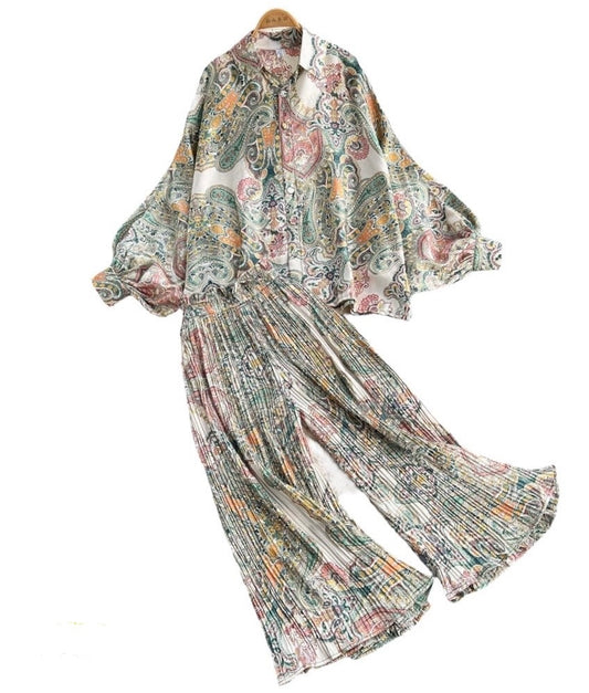 Paisley silk coord